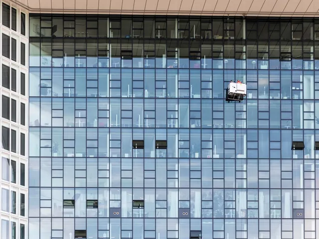 Exterior facility window cleaning