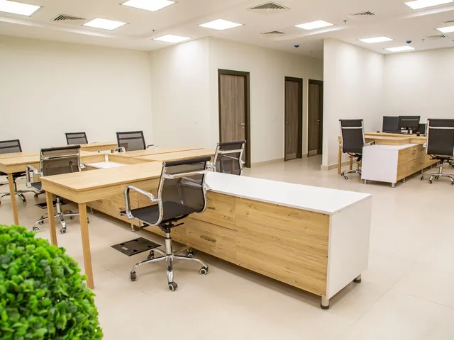 Modern workstation seating area